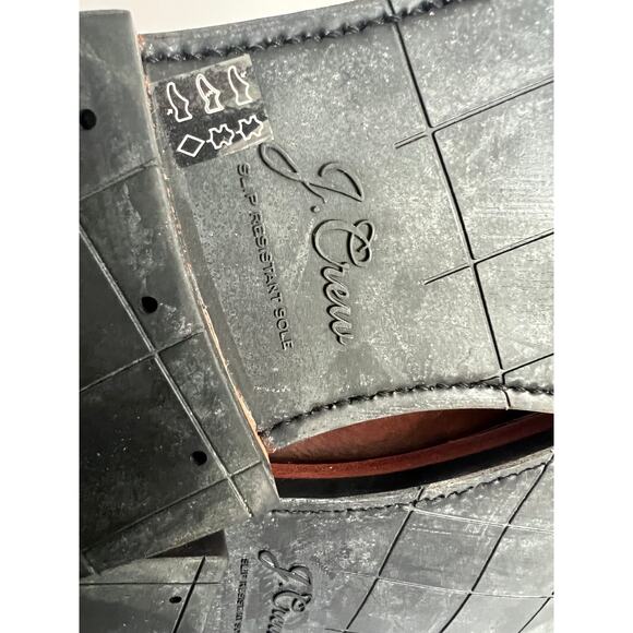 J. Crew Oar Striped Chelsea Leather Boots Size 11.5 - Picture 9 of 10